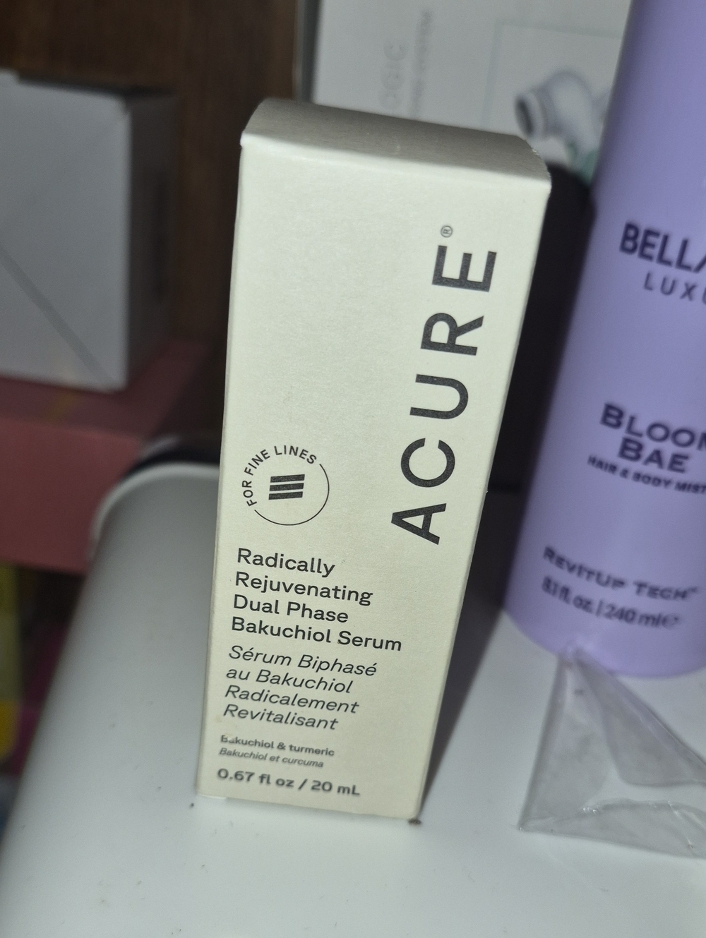 Acure Radically Rejuvenating Dual Phase Bakuchiol Serum — Cream/White